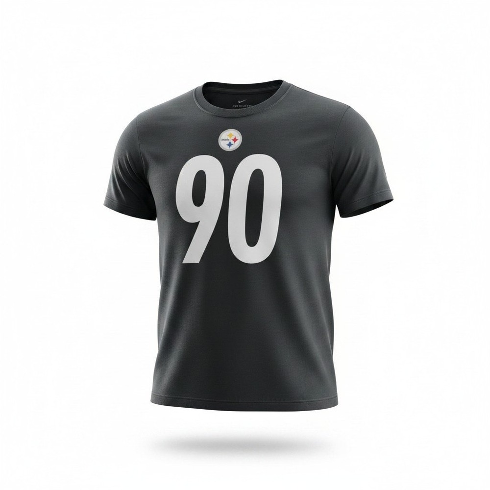 Nike Pittsburgh Steelers TJ Watt #90 NFL Football Jersey T-Shirt Mens XL Black